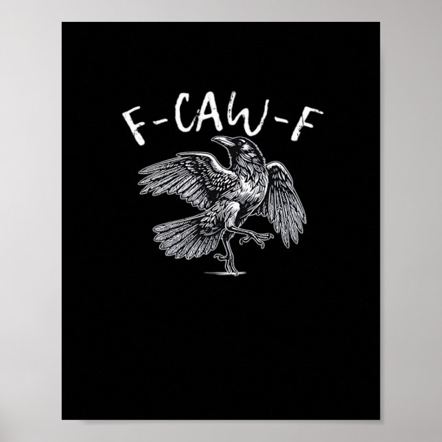 Poster F-Caw-F Crow Retro Classic (Devant)