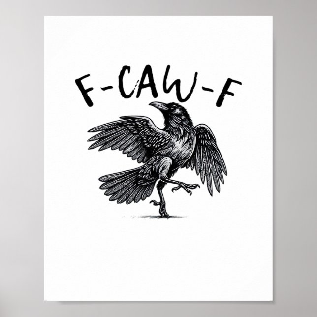 Poster F Caw F Crow Retro Classic Style (Devant)