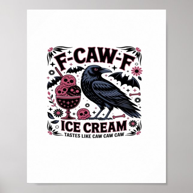 Poster F Caw F Funny Trendy (Devant)