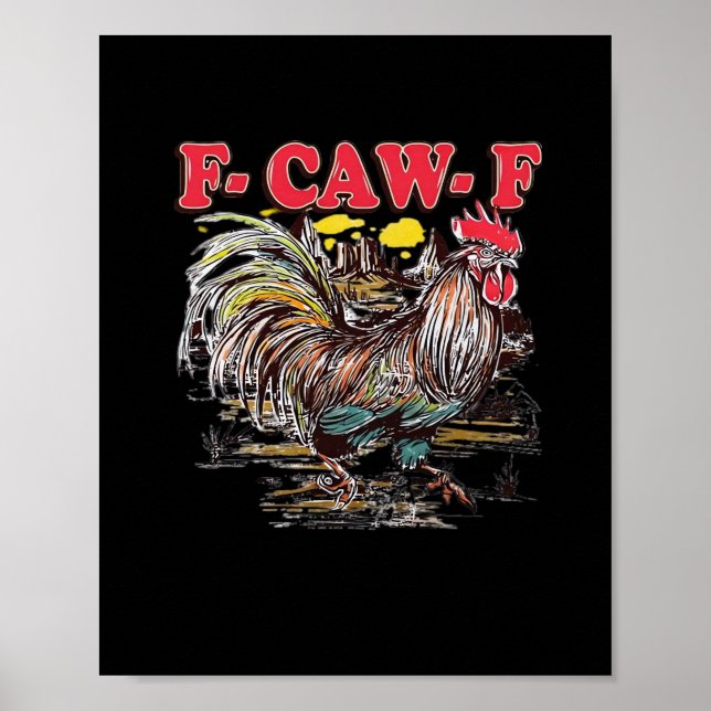 Poster F-Caw-F Hei Hei Moana Rooster Classic Funny Graphi (Devant)