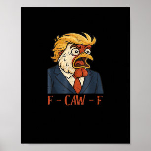 Poster F Caw F Poulet Drôle Classique Style Vintage Cool