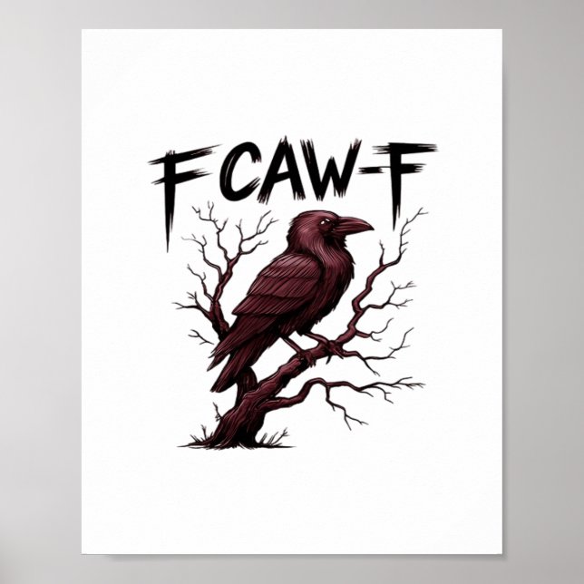 Poster F-Caw-F Raven Classique (Devant)