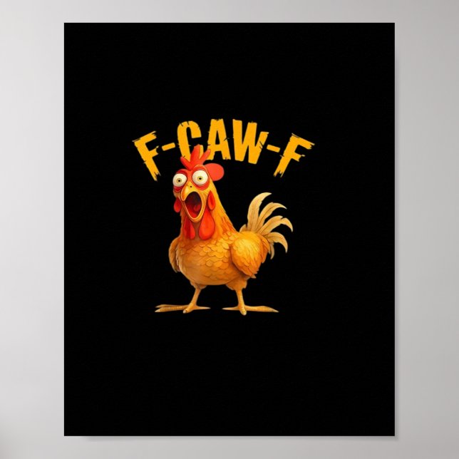 Poster F-Caw-F Rétro Classique (Devant)