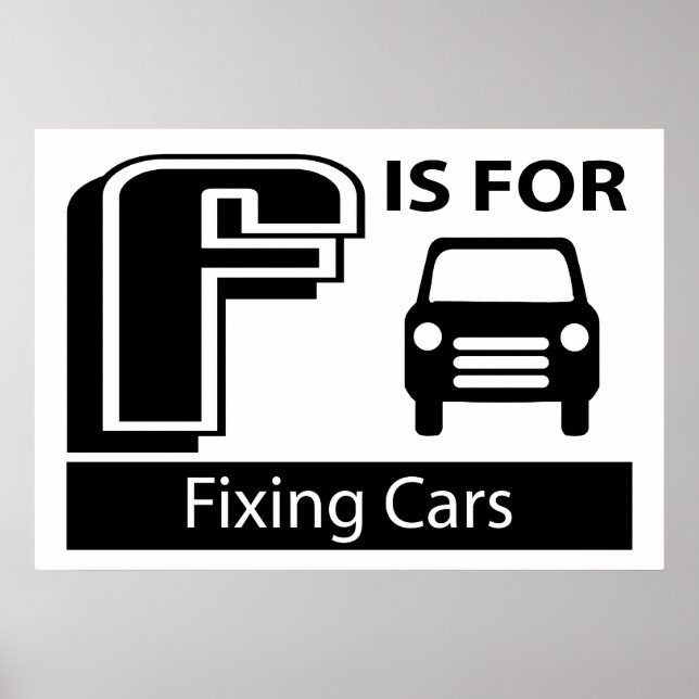 Poster F Est Pour Fixer Les Voitures (Devant)