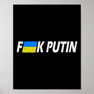 Poster F Poutine Drapeau Ukraine 