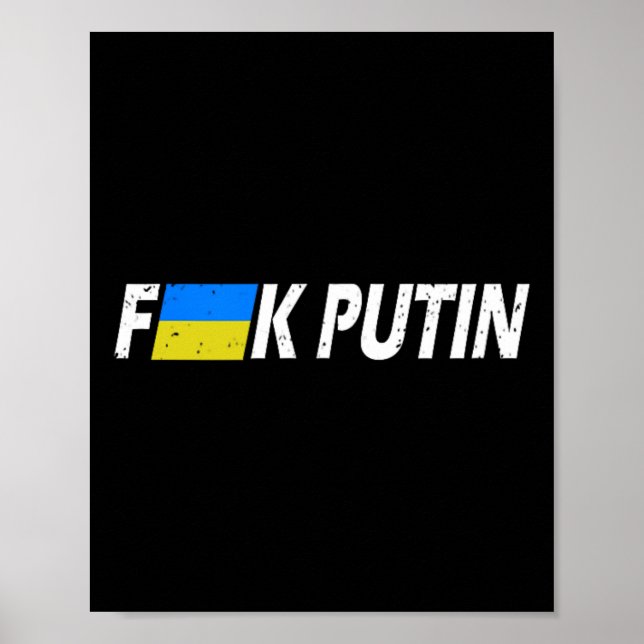 Poster F Poutine Drapeau Ukraine  (Devant)