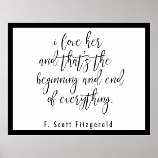 Poster F. Scott Fitzgerald