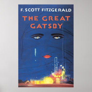 Poster F Scott Fitzgerald Le Grand Gatsby