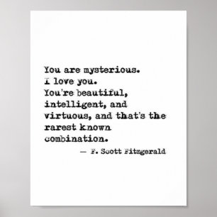 Poster F Scott Fitzgerald Quote