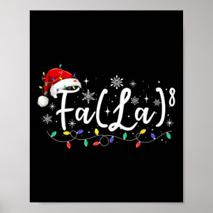 Poster Fa (la)8 Funky Christmas Père Noël Fa La Math Ense