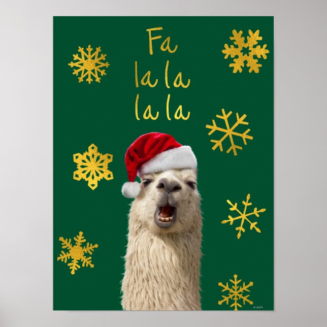 Poster Fa La La Llama (Devant)