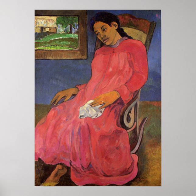 Poster 'Faaturuma (Melancholy)' - Paul Gauguin Imprimer (Devant)