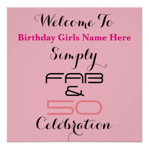 Poster Fab simple et 50 Anniversaire -
