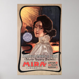 Poster Fabbrica Lisciva Mira Soap Italie Lave-linge Déter