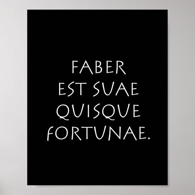 Poster Faber est suae quisque fortunae (Devant)