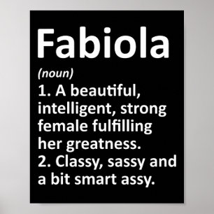 Poster Fabiola Définition Nom personnalisé Funny Christm