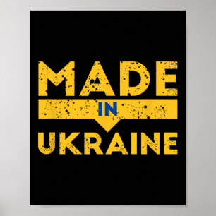 Poster Fabriqué en Ukraine Cadeau ukrainien Symboles ukra
