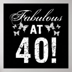 Poster Fabuleux 40e anniversaire pour elle