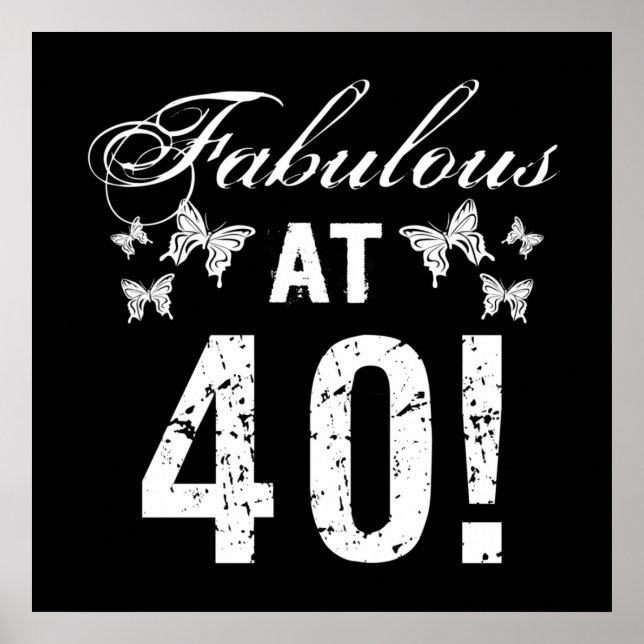 Poster Fabuleux 40e anniversaire pour elle (Devant)