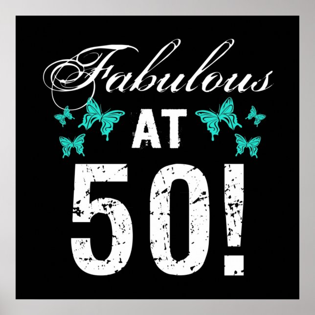 Poster Fabuleux 50e anniversaire pour elle (Devant)