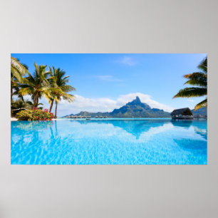 Poster Fabuleux paysage marin tropical