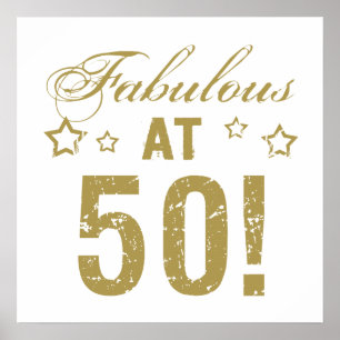 Poster Fabulous 50th Birthday