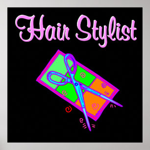 POSTER FABULOUS HAIR STYLIST HAIR CUT DESIGN
