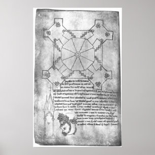 Poster Fac-similez la copie d'un plan de la tour