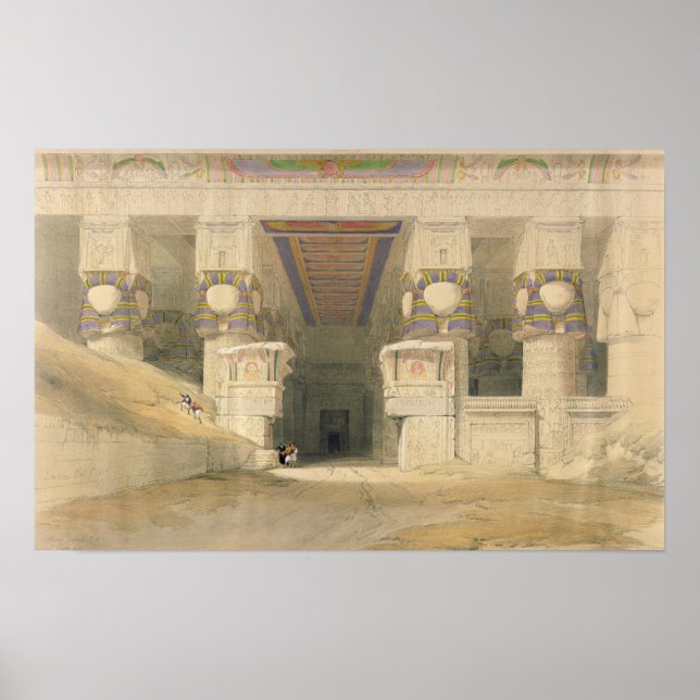 Poster Façade du Temple de Hathor (Devant)