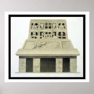 Poster Façade du temple du Sun, Palenque, plat 2