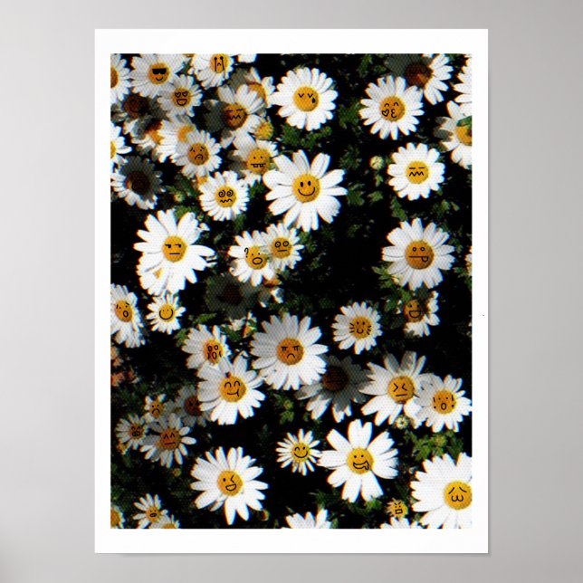 Poster Face à Daisy Emoji (Devant)