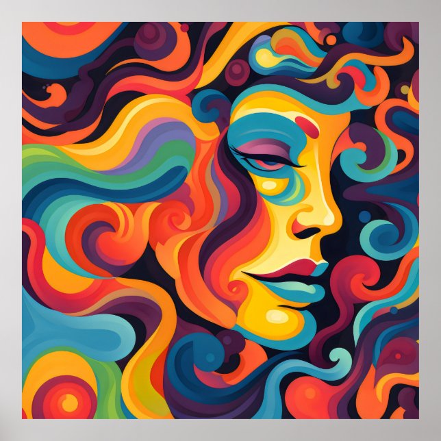 Poster Face à un tourbillon vibrant d'émotions (Devant)