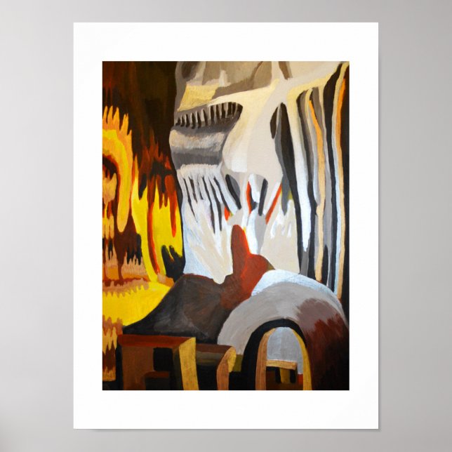 Poster Face dans les rochers (Devant)