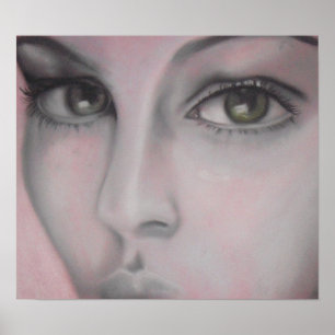 Poster Face de charbon de bois