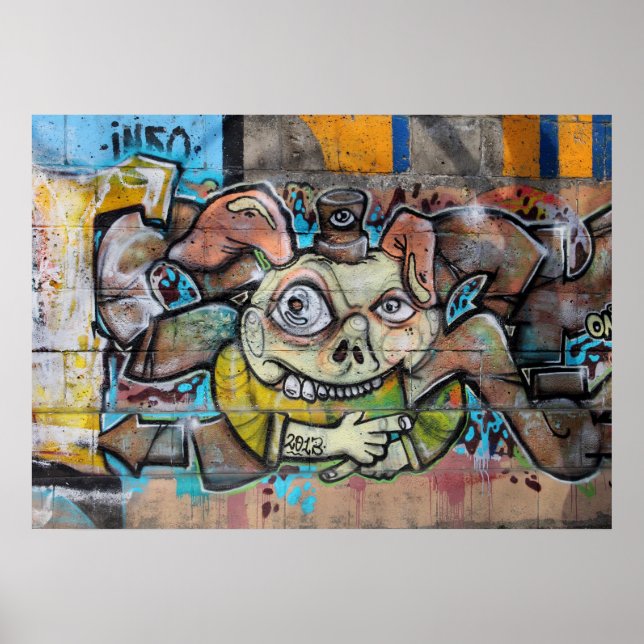 Poster Face de porc étrange (Devant)