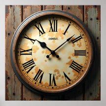 Face d'horloge rustique