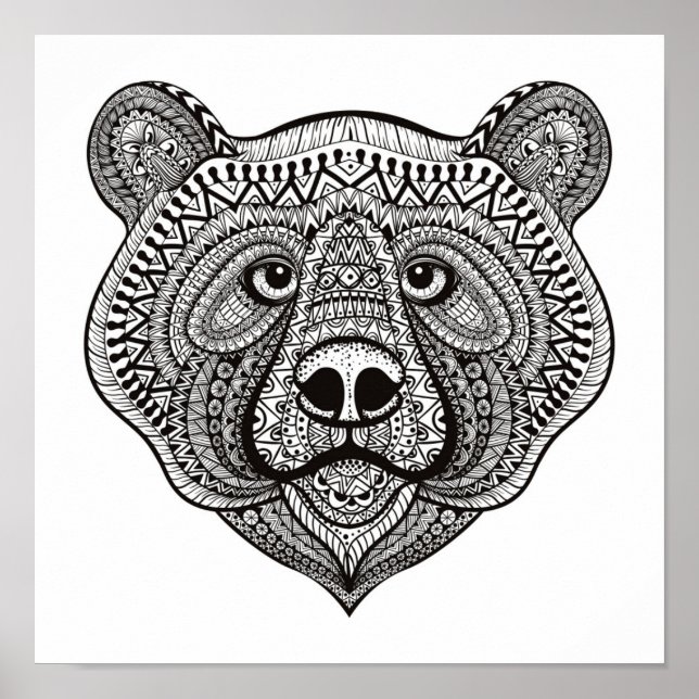 Poster Face d'ours inspirée 2 (Devant)