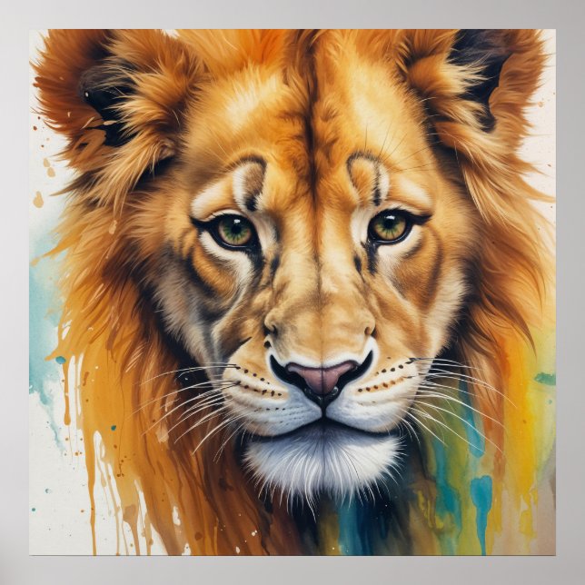 Poster Face du lion (Devant)