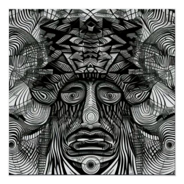 Poster Face du Shaman (Devant)