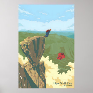 Poster Face Nord de l'Eiger Grindelwald Suisse Voyage