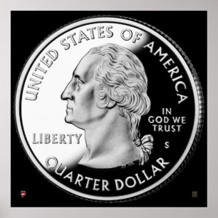 POSTER FACE QUARTE DES ETATS-UNIS