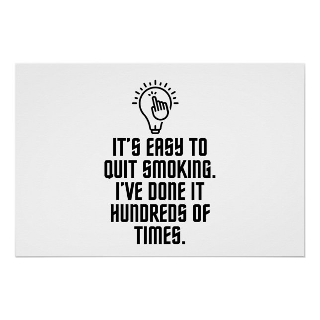 Poster Facile d'arrêter de fumer (Devant)