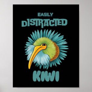 Poster Facilement distrait par kiwi