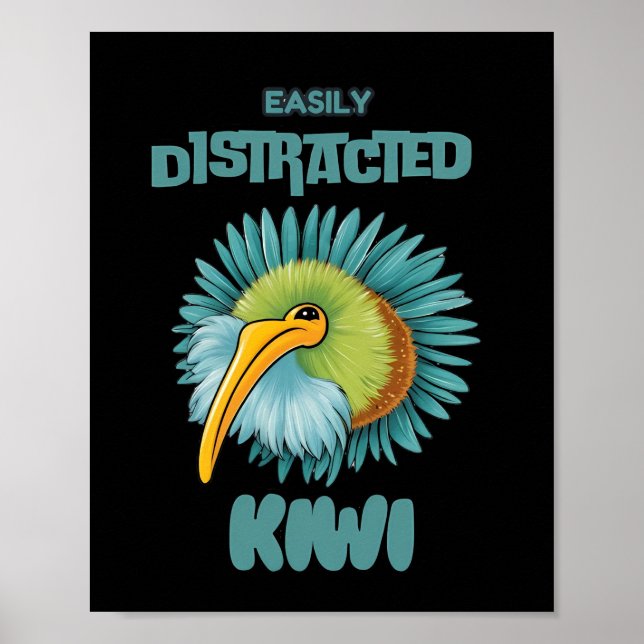 Poster Facilement distrait par kiwi (Devant)