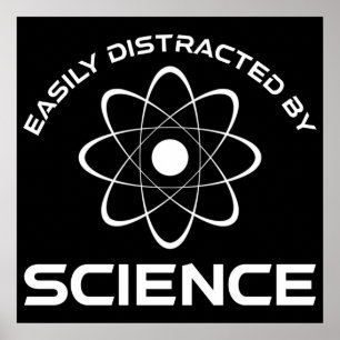 Poster Facilement Distrait Par La Science