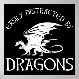 Poster Facilement Distrait Par Les Dragons