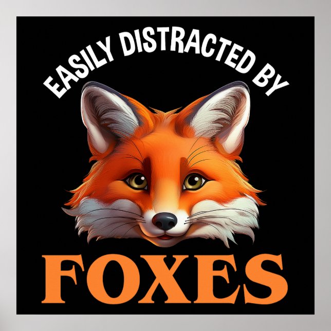 Poster Facilement Distrait Par Les Renards (Devant)