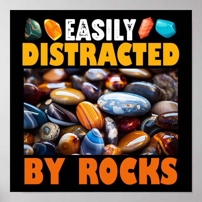 Poster Facilement Distrait Par Les Rochers (Devant)