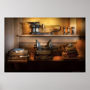 Poster Facteur - Au bureau de poste