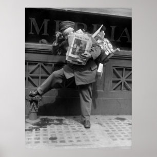 Poster Facteur surchargé, les années 1920